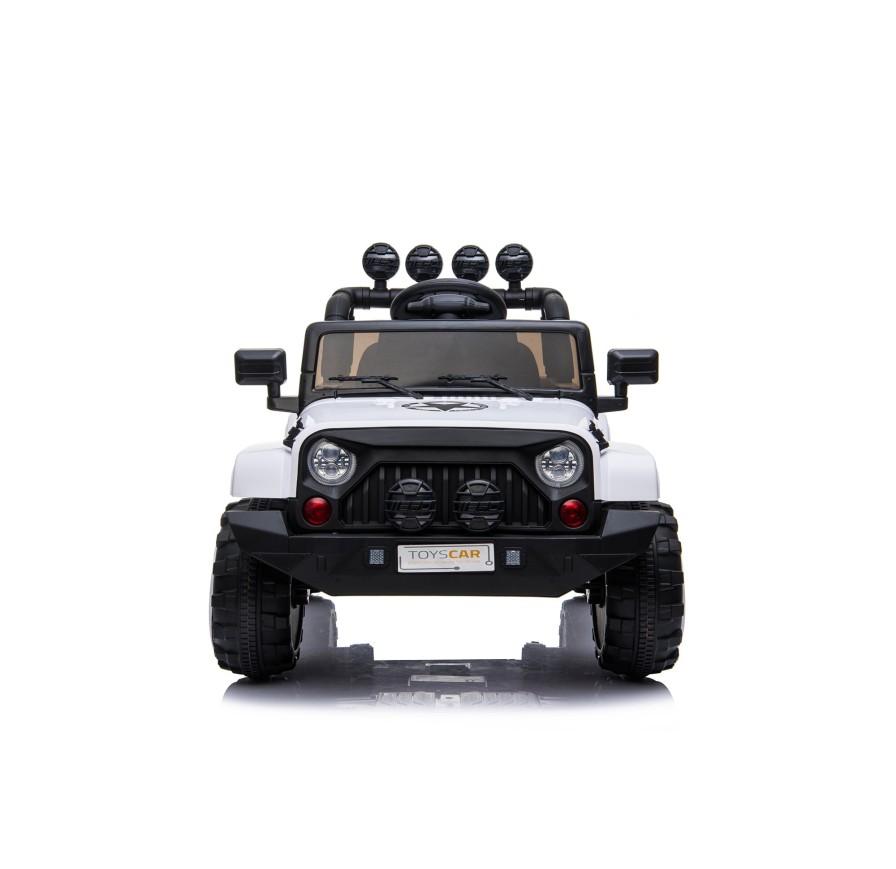 Auto Elettrica Jeep Adventure 12V - Ruote in Gomma e Sedili in Pelle Telecomando Mp3 Bianca|Toys Car