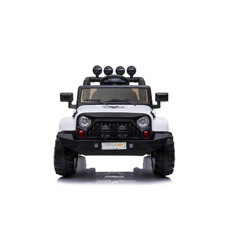 Auto Elettrica Jeep Adventure 12V - Ruote in Gomma e Sedili in Pelle Telecomando Mp3 Bianca|Toys Car