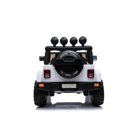 Auto Elettrica Jeep Adventure 12V - Ruote in Gomma e Sedili in Pelle Telecomando Mp3 Bianca|Toys Car