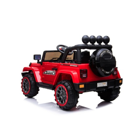 Auto Elettrica per Bambini Fuoristrada Adventure 12V MP3 Led Telecomando Sedili in Pelle Ruote in Gomma Rossa|Toys Car