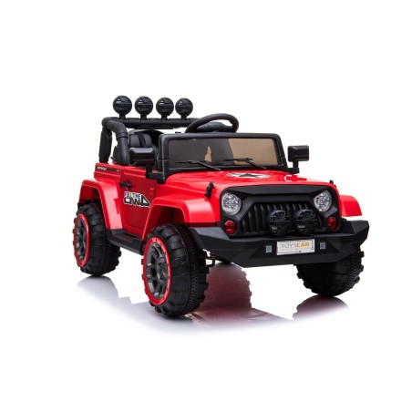 Auto Elettrica per Bambini Fuoristrada Adventure 12V MP3 Led Telecomando Sedili in Pelle Ruote in Gomma Rossa|Toys Car