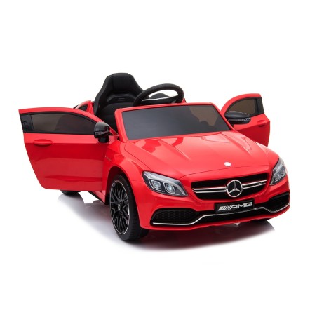 Auto Elettrica per Bambini 12V Mercedes C63 AMG Rossa Porte Apribili con telecomando|Toys Car
