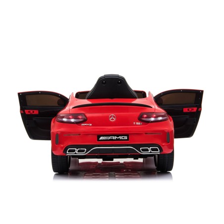 Auto Elettrica per Bambini 12V Mercedes C63 AMG Rossa Porte Apribili con telecomando|Toys Car