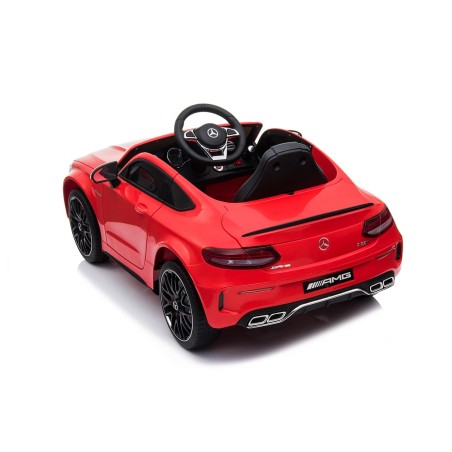 Auto Elettrica per Bambini 12V Mercedes C63 AMG Rossa Porte Apribili con telecomando|Toys Car