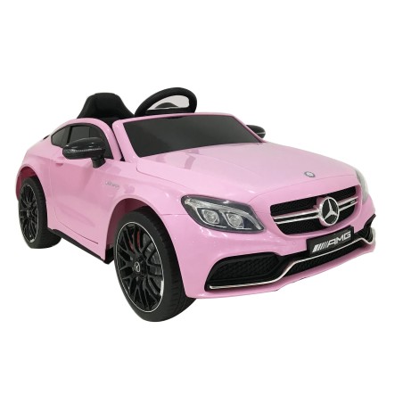 Auto Elettrica per Bambini 12V Mercedes C63 AMG Rosa Porte Apribili con telecomando|Toys Car
