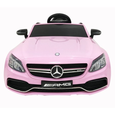 Auto Elettrica per Bambini 12V Mercedes C63 AMG Rosa Porte Apribili con telecomando|Toys Car