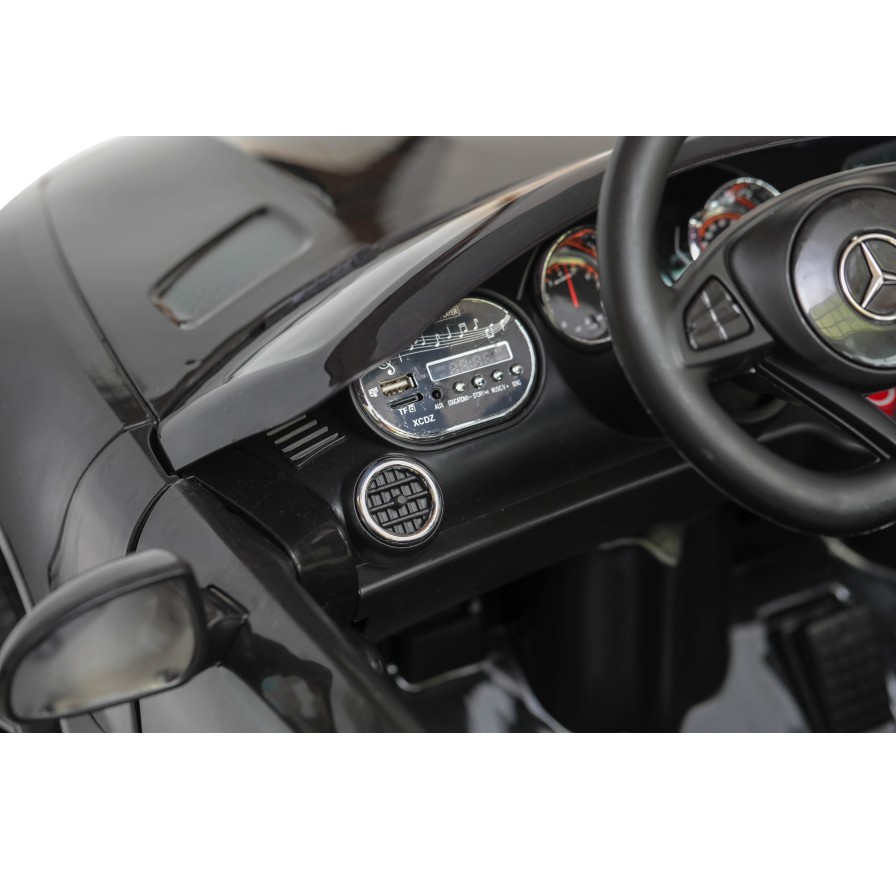 Auto Macchina Elettrica per Bambini Mercedes AMG GT 12V Porte Apribili Full Optional con telecomando nero
