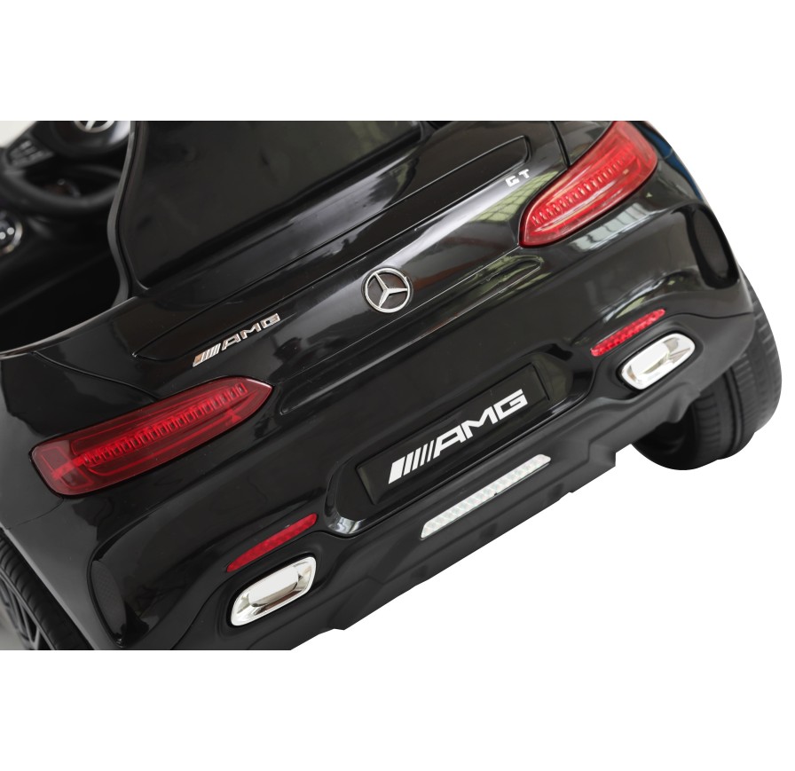 Auto Macchina Elettrica per Bambini Mercedes AMG GT 12V Porte Apribili Full Optional con telecomando nero
