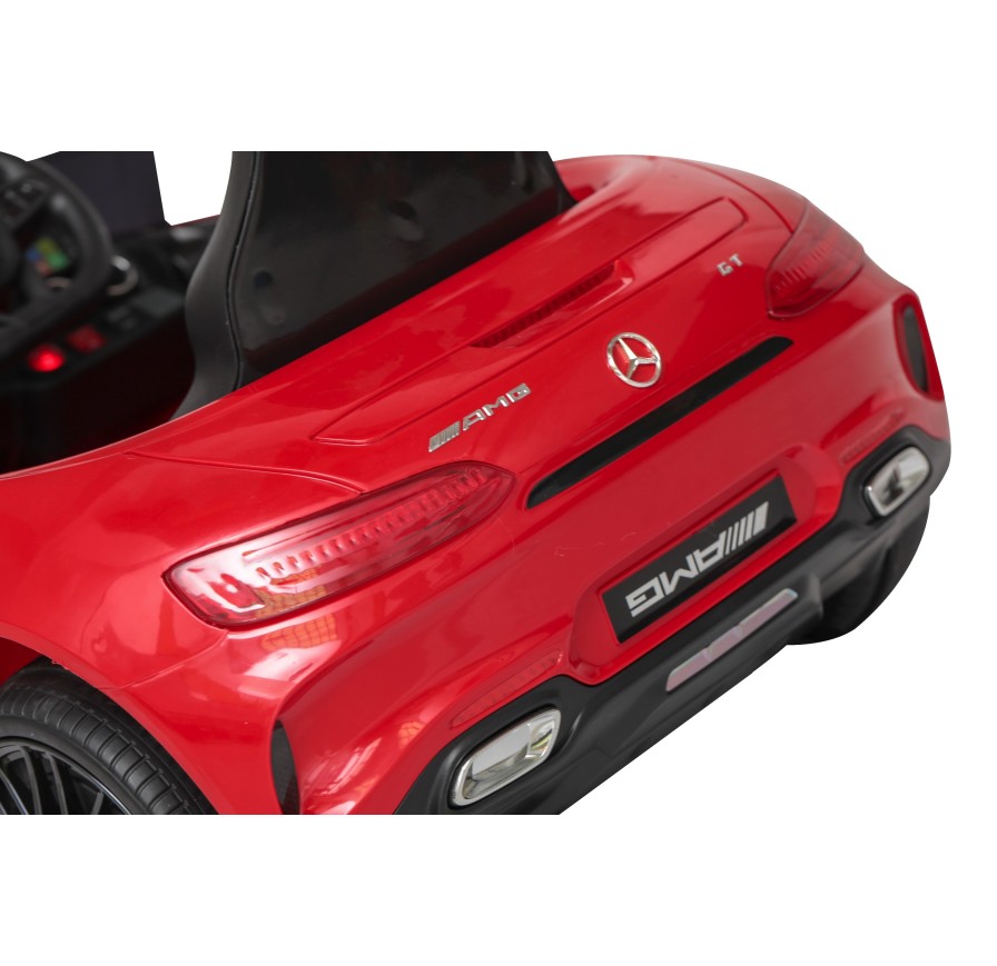 Auto Macchina Elettrica per Bambini Mercedes AMG GT 12V Porte Apribili Full Optional con telecomando Rossa