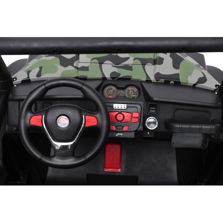Auto Macchina Elettrica New Polar 24V Militare per Bambini 2 Posti Full Optional Sedile Regolabile E telecomando Tappetini|Toys Car