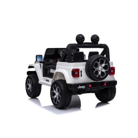 Auto Macchina Elettrica Jeep Wrangler Rubicon 12V per Bambini porte apribili Con telecomando Full accessori (Bianca)|Toys Car