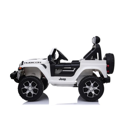 Auto Macchina Elettrica Jeep Wrangler Rubicon 12V per Bambini porte apribili Con telecomando Full accessori (Bianca)|Toys Car