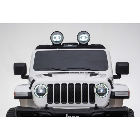 Auto Macchina Elettrica Jeep Wrangler Rubicon 12V per Bambini porte apribili Con telecomando Full accessori (Bianca)|Toys Car