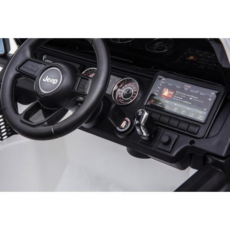 Auto Macchina Elettrica Jeep Wrangler Rubicon 12V per Bambini porte apribili Con telecomando Full accessori (Bianca)|Toys Car