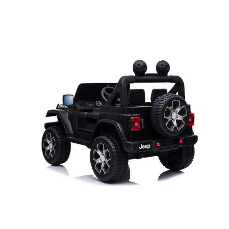 Auto Macchina Elettrica Jeep Wrangler Rubicon 12V per Bambini porte apribili Con telecomando Full accessori (Nera)|Toys Car