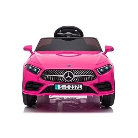 Auto Macchina Elettrica per Bambini 12V Mercedes CLS 350 AMG ROSA con Sedile in Pelle Telecomando 2.4 GHz Porte Apribili e MP3|Toys Car