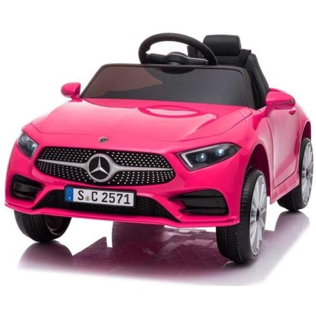 Auto Macchina Elettrica per Bambini 12V Mercedes CLS 350 AMG ROSA con Sedile in Pelle Telecomando 2.4 GHz Porte Apribili e MP3|Toys Car