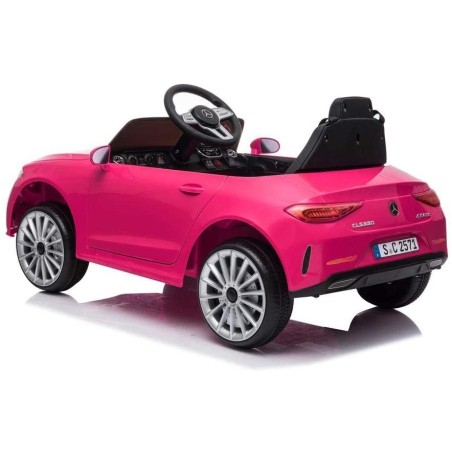 Auto Macchina Elettrica per Bambini 12V Mercedes CLS 350 AMG ROSA con Sedile in Pelle Telecomando 2.4 GHz Porte Apribili e MP3|Toys Car