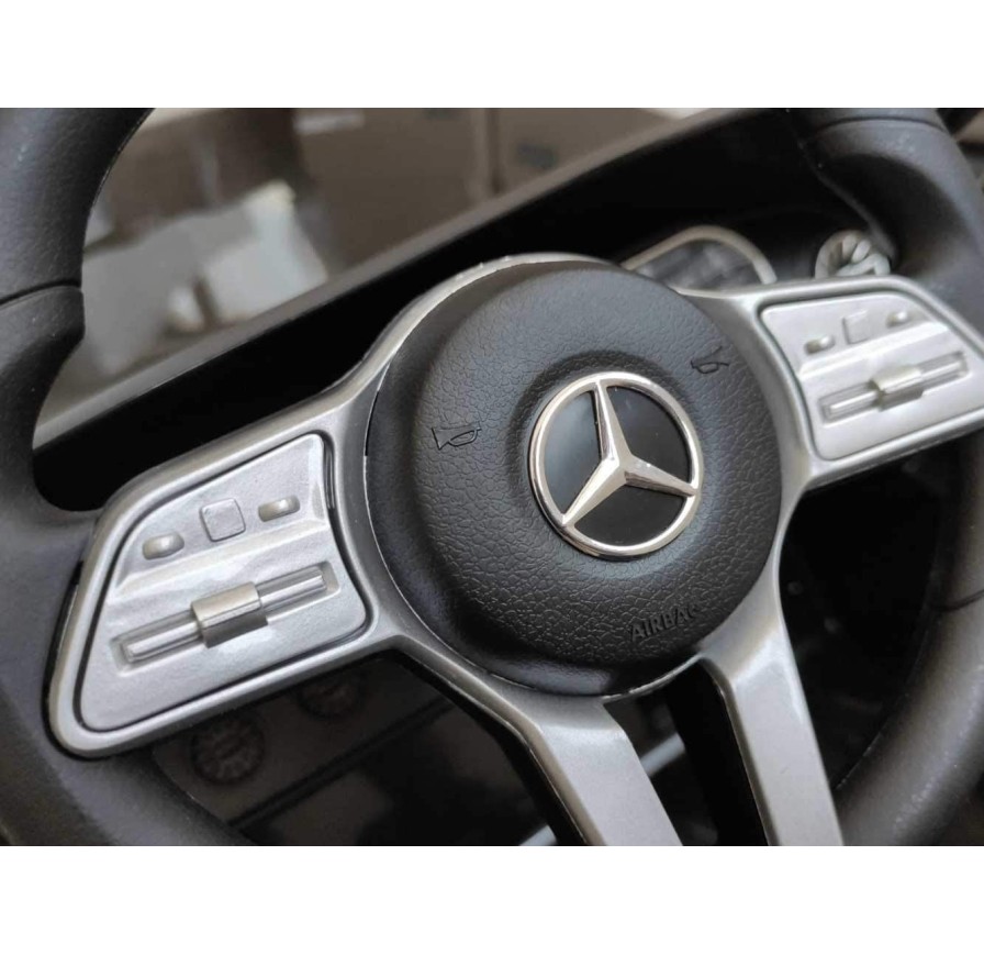 Auto Macchina Elettrica per Bambini 12V Mercedes CLS 350 AMG con Sedile in Pelle Telecomando 2.4 GHz Porte Apribili e MP3