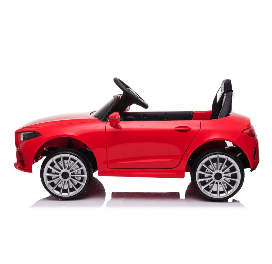 Auto Macchina Elettrica per Bambini 12V Mercedes CLS 350 AMG Rossa con Sedile in Pelle Telecomando 2.4 GHz Porte Apribili e MP3