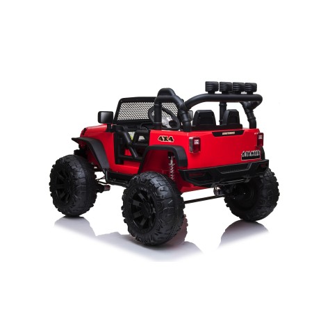 Auto Macchina Elettrica Fuoristrada Big Adventure 24V Rossa per Bambini 2 Posti Full Optional sedile in pelle telecomando porte|Toys Car