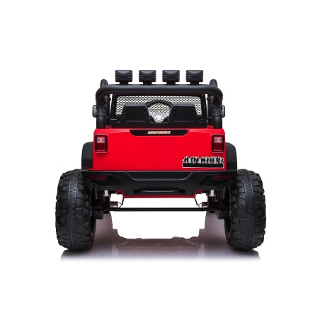 Auto Macchina Elettrica Fuoristrada Big Adventure 24V Rossa per Bambini 2 Posti Full Optional sedile in pelle telecomando porte|Toys Car