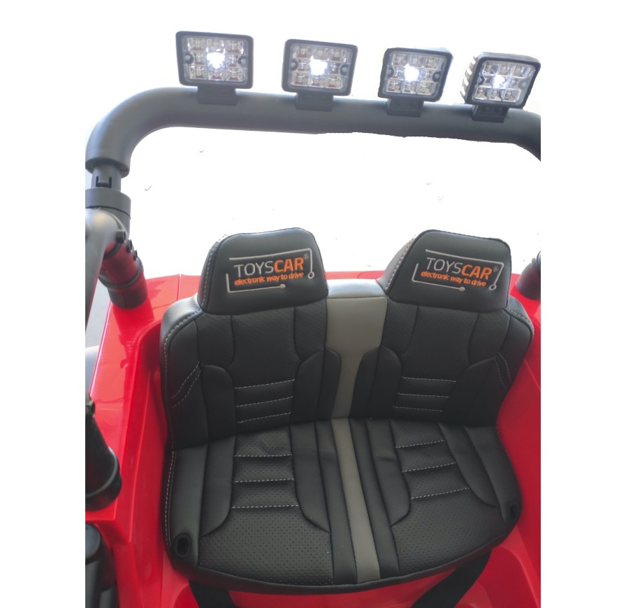Auto Macchina Elettrica Fuoristrada Big Adventure 24V Rossa per Bambini 2 Posti Full Optional sedile in pelle telecomando porte|Toys Car