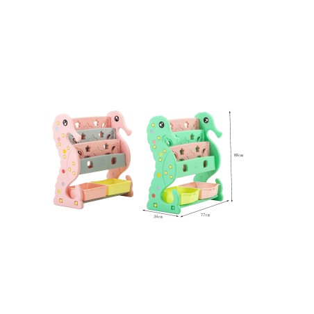 Scaffale per Giocattoli Portagiochi Mobiletto Multi Ripiano per Bambini con ceste H88 x L77x P36|Toys Car