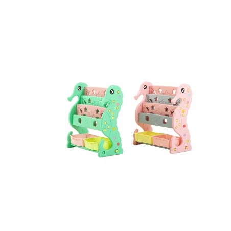 Scaffale per Giocattoli Portagiochi Mobiletto Multi Ripiano per Bambini con ceste H88 x L77x P36|Toys Car