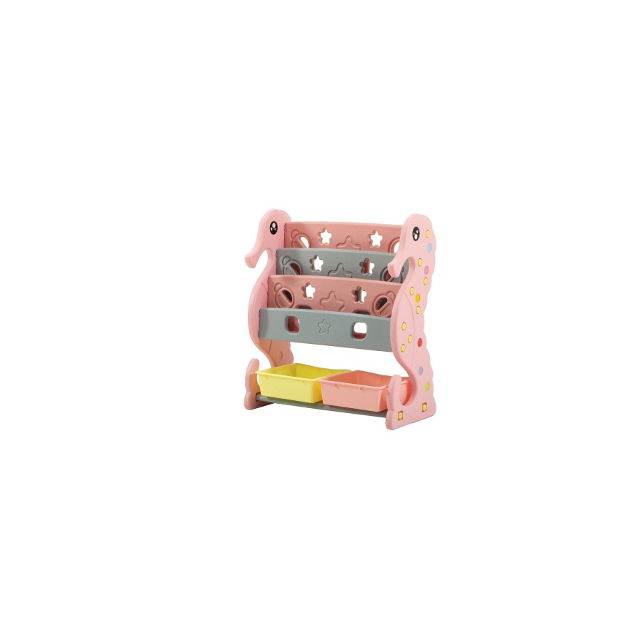 Scaffale per Giocattoli Portagiochi Mobiletto Multi Ripiano per Bambini con ceste H88 x L77x P36|Toys Car