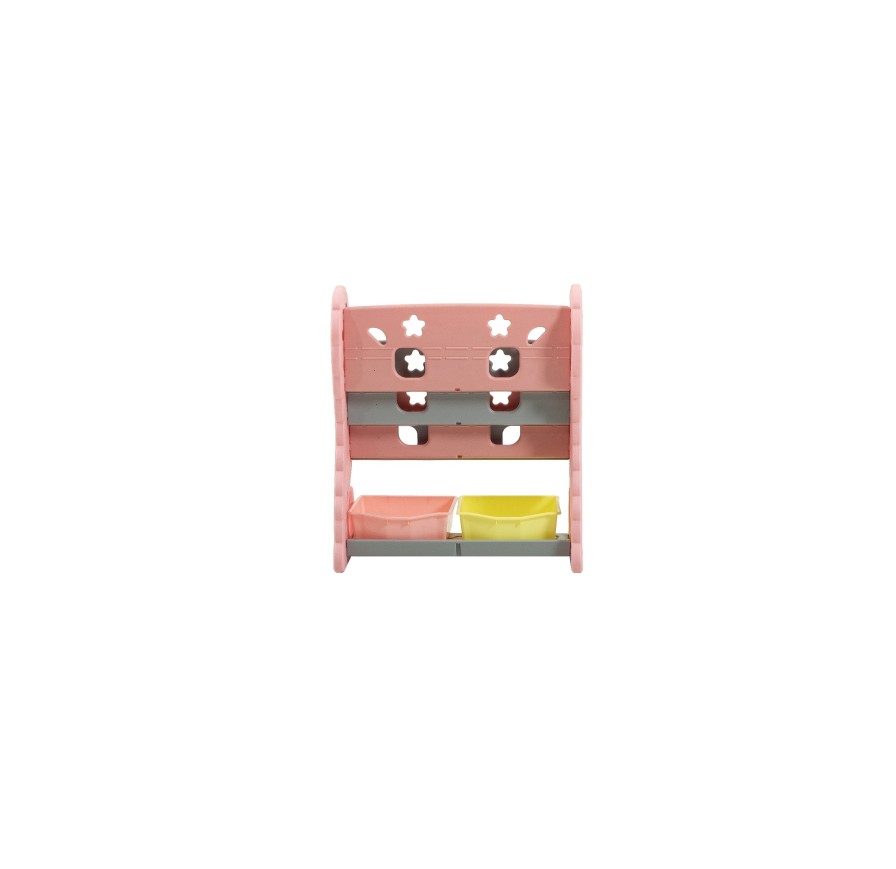 Scaffale per Giocattoli Portagiochi Mobiletto Multi Ripiano per Bambini con ceste H88 x L77x P36|Toys Car