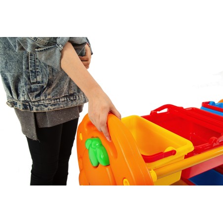 Scaffale per Giocattoli Portagiochi Mobiletto Multi Ripiano per Bambini con 9 ceste H95 x L79 x P42|Toys Car