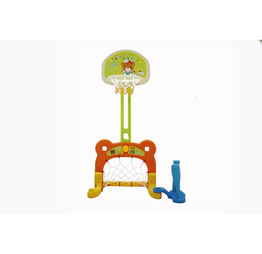Set Canestro Da basket 3 in 1 con porta Da Calcio centro Attività alezza regolabile|Toys Car