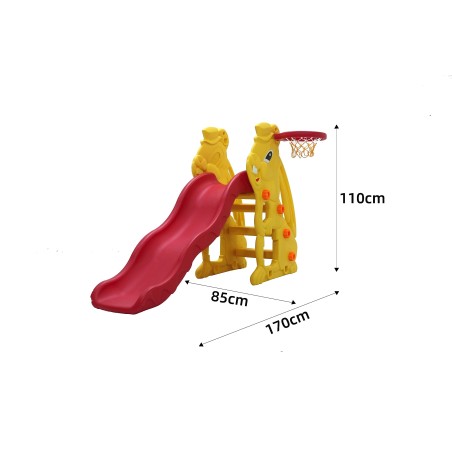 Scivolo Per bambini Esterni Interno Giardino Con Basket Multifunzione H110 X L170 X L85 Castornino Alta Resistenza Eco-Friendly|Toys Car