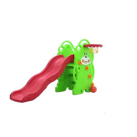 Scivolo Per bambini Esterni Interno Giardino Con Basket Multifunzione H110 X L170 X L85 Orsetti Alta Resistenza Eco-Friendly|Toys Car