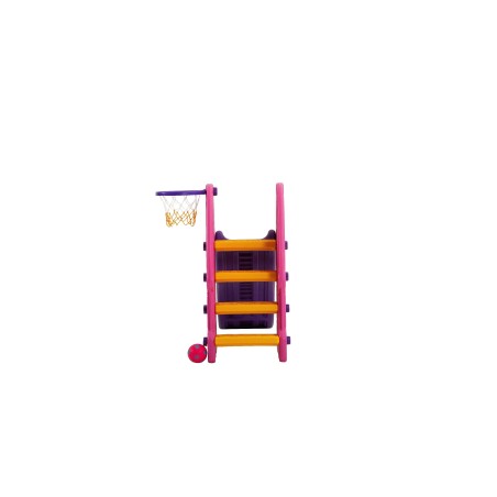 Scivolo Per bambini Esterni Interno Giardino Con Basket Multifunzione H114 X L159 X L77 BabyPink Alta Resistenza Eco-Friendly|Toys Car