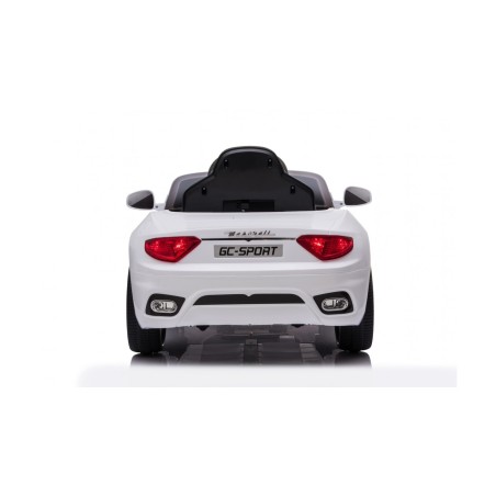 MACCHINA ELETTRICA PER BAMBINI 12V MASERATI GRANCABRIO BIANCA CON SEDILE IN PELLE TELECOMANDO PORTE APRIBILI LED E SUONI MP3|Toys Car