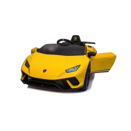 Auto Macchina Elettrica per Bambini 12V Lamborghini Huracán Gialla con Telecomando Porte apribili Led e suoni Mp3|Toys Car