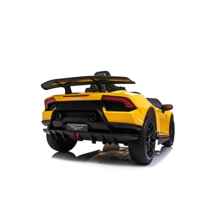 Auto Macchina Elettrica per Bambini 12V Lamborghini Huracán Gialla con Telecomando Porte apribili Led e suoni Mp3|Toys Car