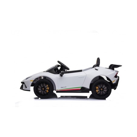 Auto Macchina Elettrica per Bambini 12V Lamborghini Huracán Bianca con Telecomando Porte apribili Led e suoni Mp3|Toys Car
