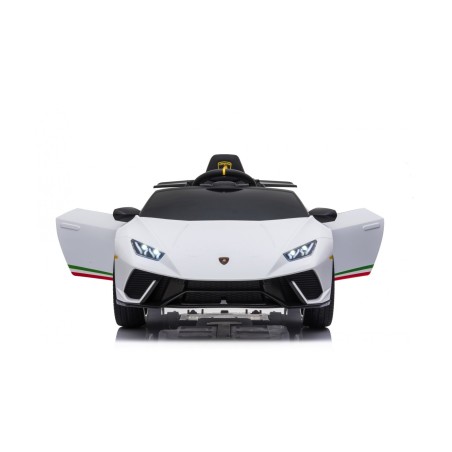 Auto Macchina Elettrica per Bambini 12V Lamborghini Huracán Bianca con Telecomando Porte apribili Led e suoni Mp3|Toys Car