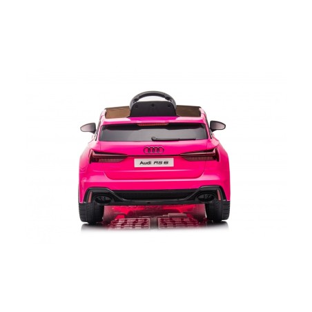 Auto Macchina Elettrica per Bambini 12V Audi RS 6 Sedile Pelle con Telecomando Rosa|Toys Car