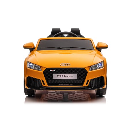 Auto Macchina Elettrica per Bambini 12V Audi TT RS 6 Sedile Pelle con Telecomando Giallo|Toys Car
