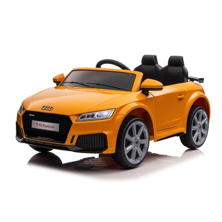 Auto Macchina Elettrica per Bambini 12V Audi TT RS 6 Sedile Pelle con Telecomando Giallo|Toys Car