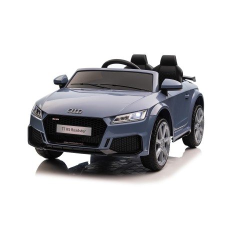 Auto Macchina Elettrica per Bambini 12V Audi TT RS 6 Sedile Pelle con Telecomando Grigio Blue|Toys Car