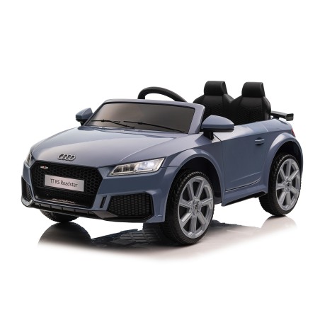 Auto Macchina Elettrica per Bambini 12V Audi TT RS 6 Sedile Pelle con Telecomando Grigio Blue|Toys Car