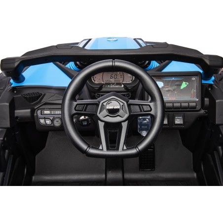 Auto Macchina Elettrica per Bambini 24V UTV CAN AM MAVERICK Telecomando 2 Motori da 200W Porte Apribili Blue|Toys Car
