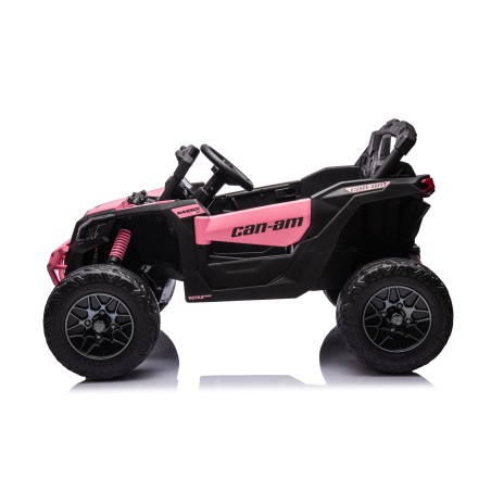 Auto Macchina Elettrica per Bambini 24V UTV CAN AM MAVERICK Telecomando 2 Motori da 200W Porte Apribili Rosa|Toys Car