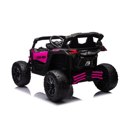 Auto Macchina Elettrica per Bambini 24V UTV CAN AM MAVERICK Telecomando 2 Motori da 200W Porte Apribili Fucsia|Toys Car