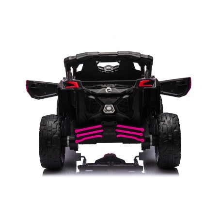 Auto Macchina Elettrica per Bambini 24V UTV CAN AM MAVERICK Telecomando 2 Motori da 200W Porte Apribili Fucsia|Toys Car